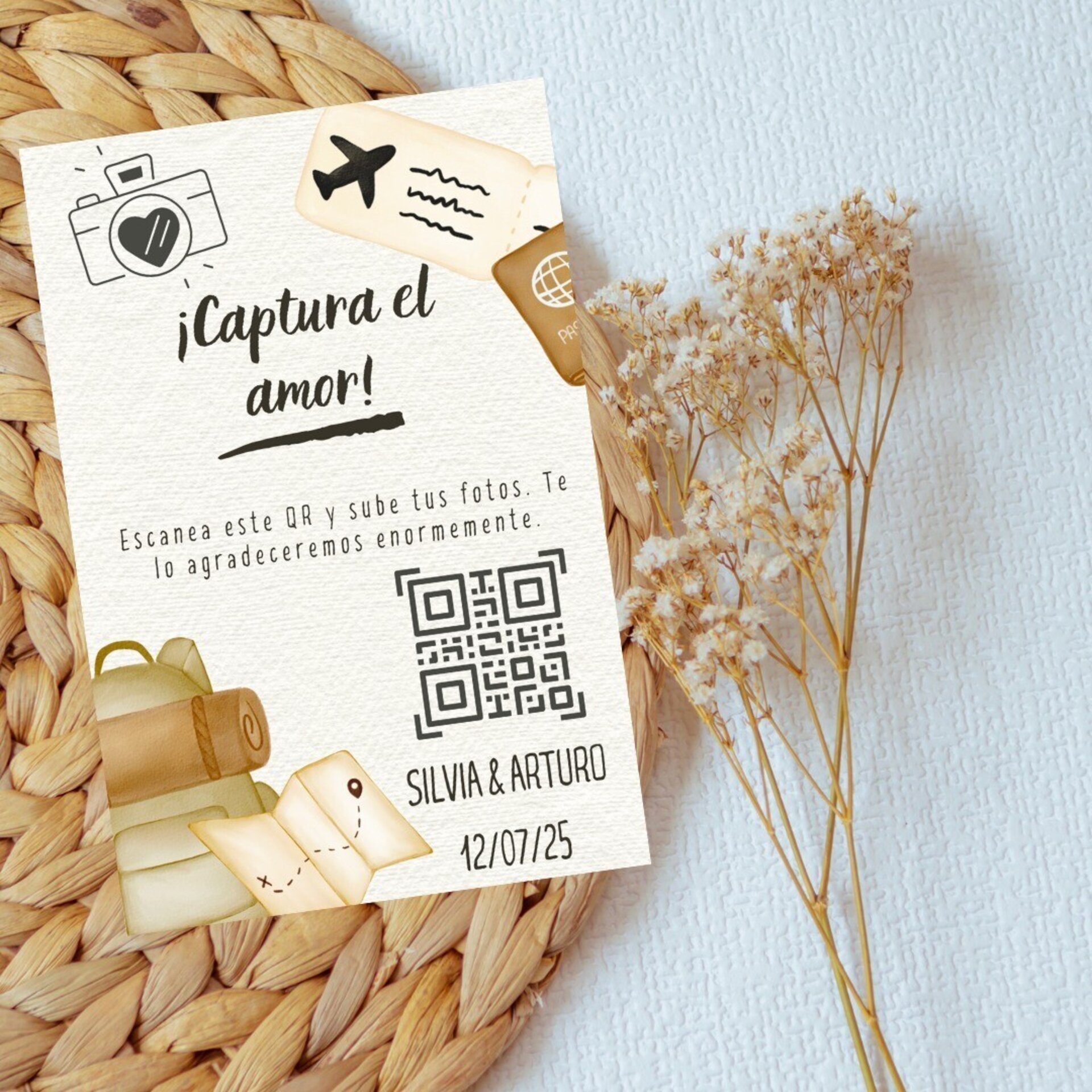 Tarjetas de Boda con QR – Álbum colaborativo- Varios Diseños - 2
