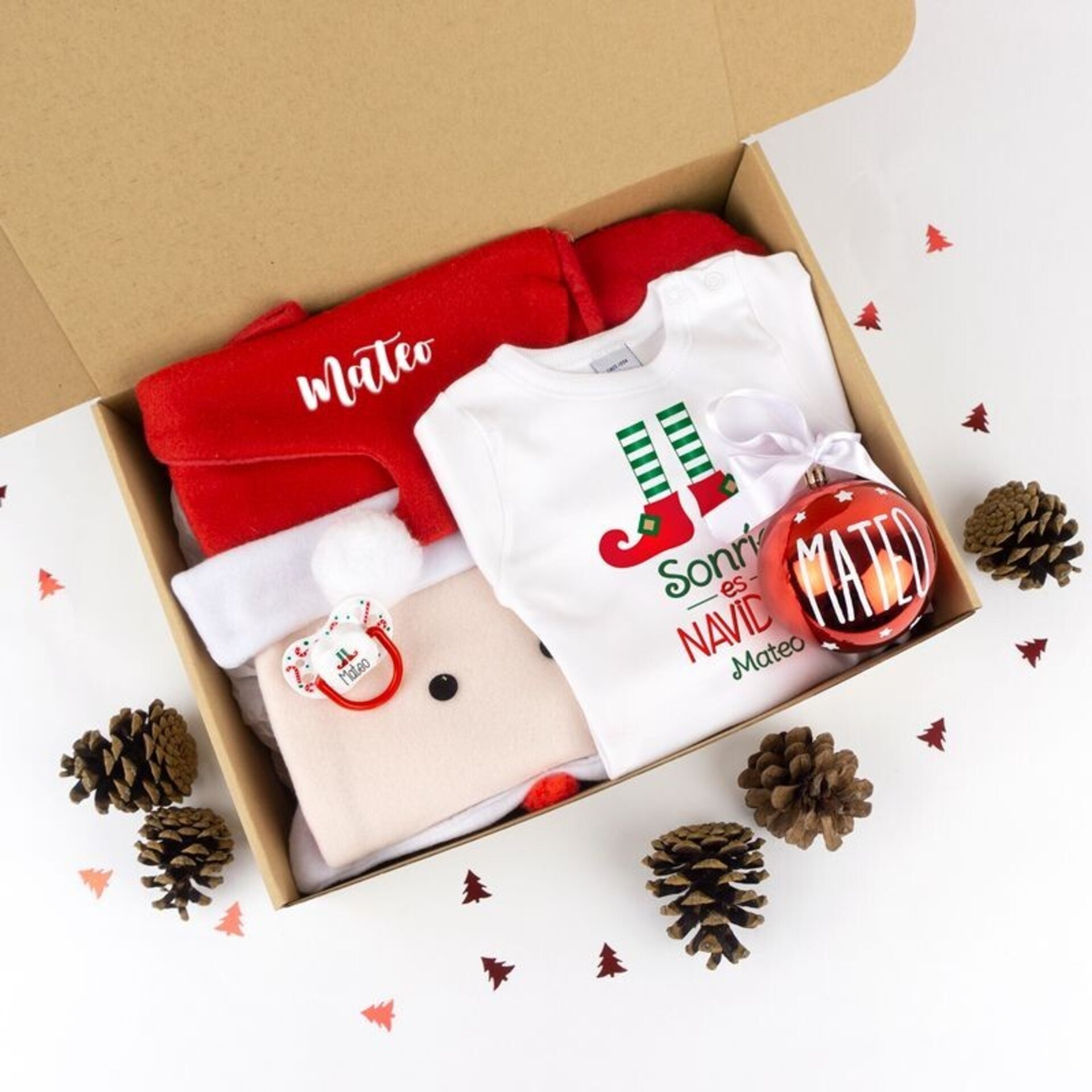 Pack Navidad Bebé Papá Noel Personalizado - 2