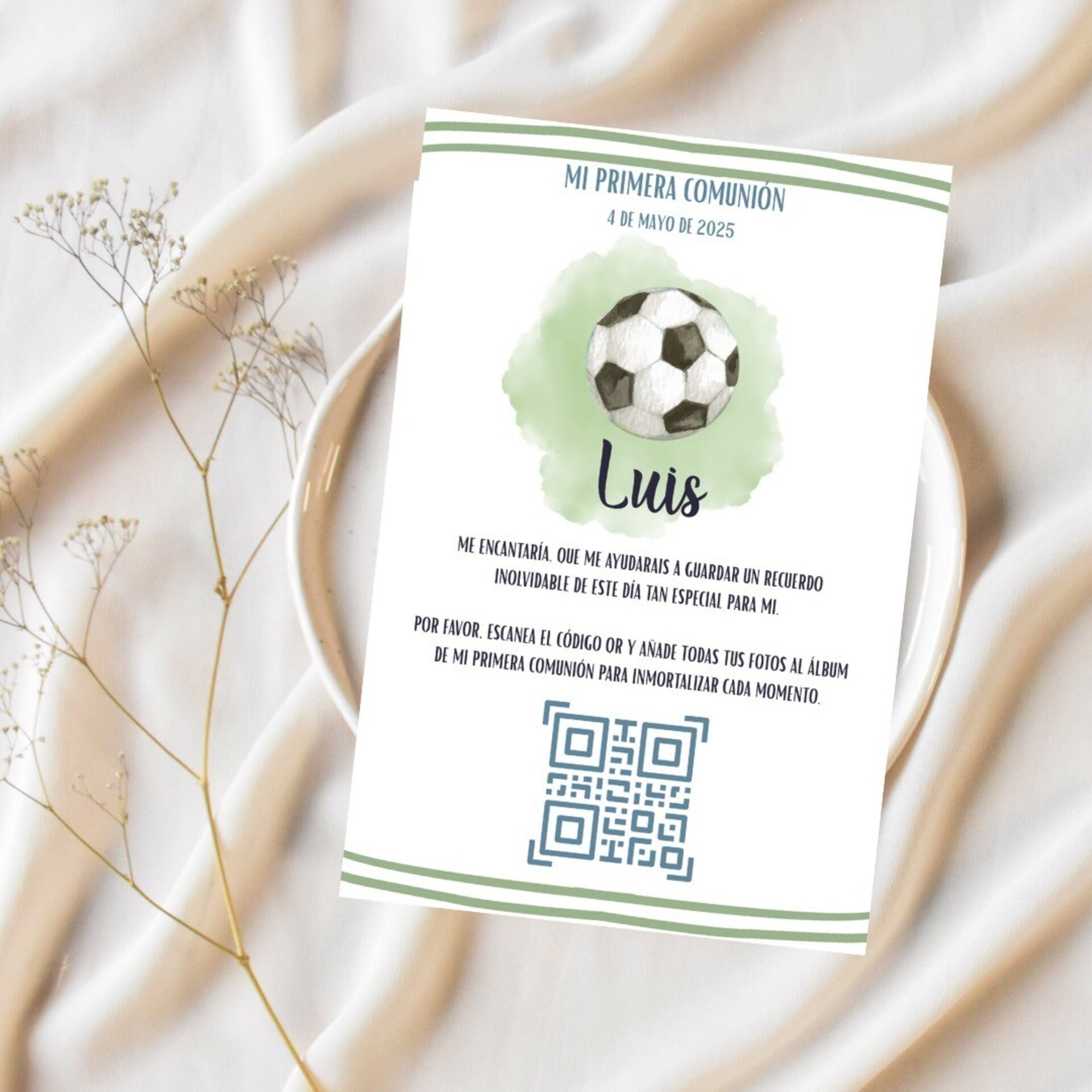 Tarjetas de Comunión con QR – Álbum colaborativo- Varios Diseños - 8