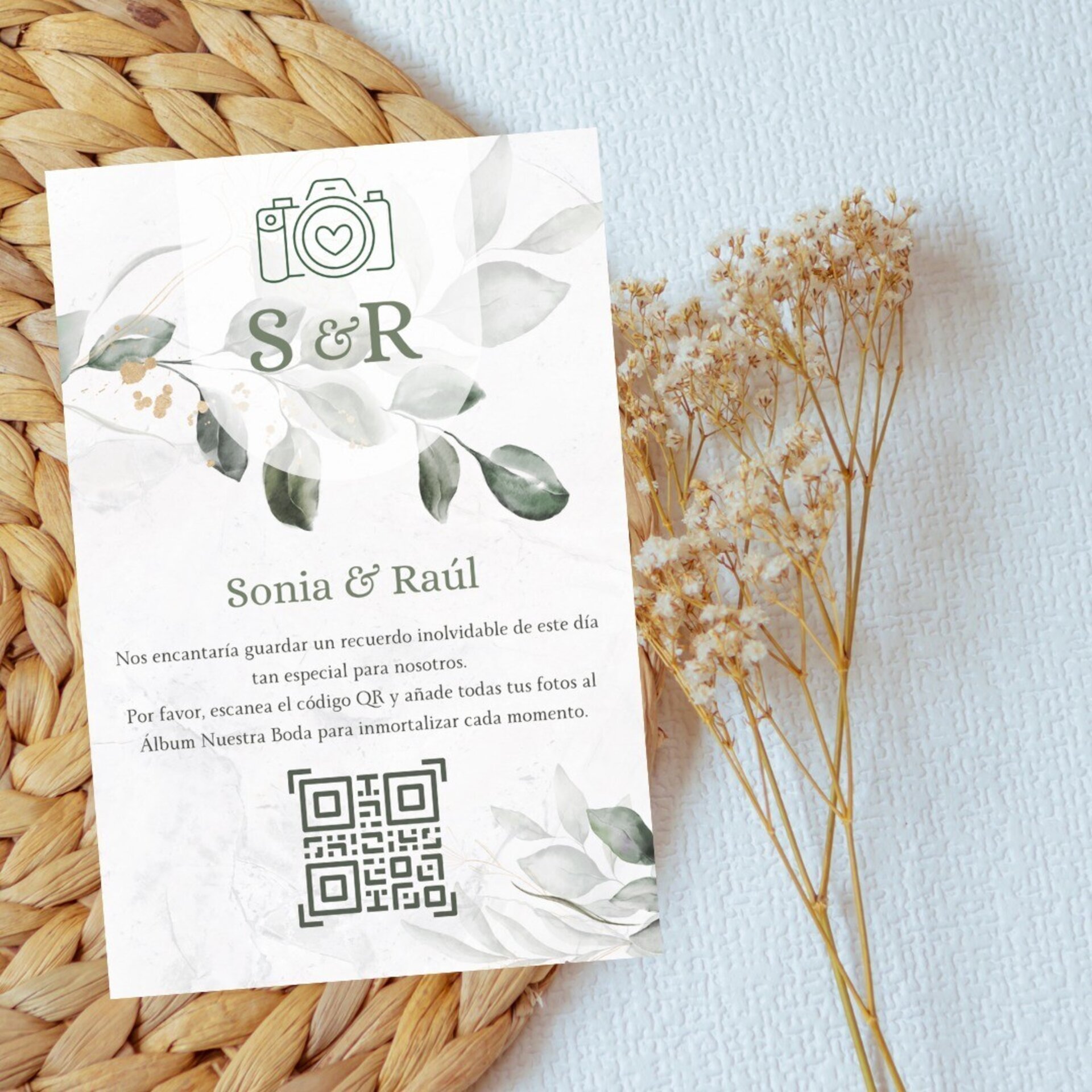 Tarjetas de Boda con QR – Álbum colaborativo- Varios Diseños - 3