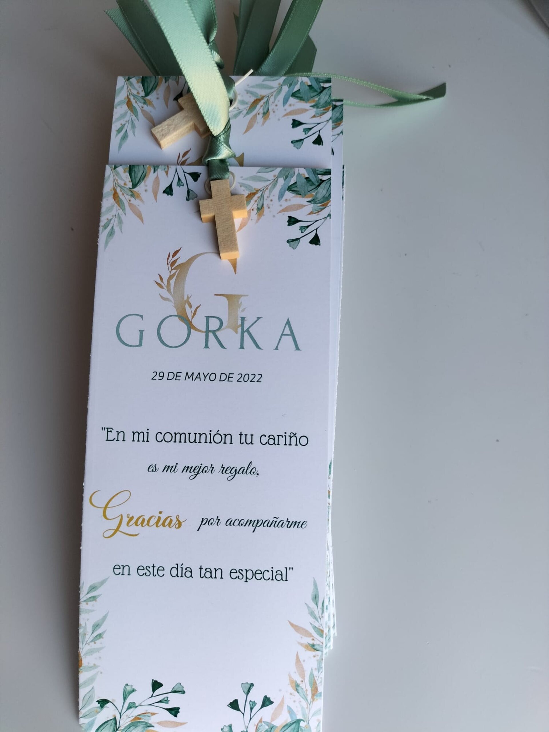 Recordatorios Comunión Personalizados Cruz de Madera - 5