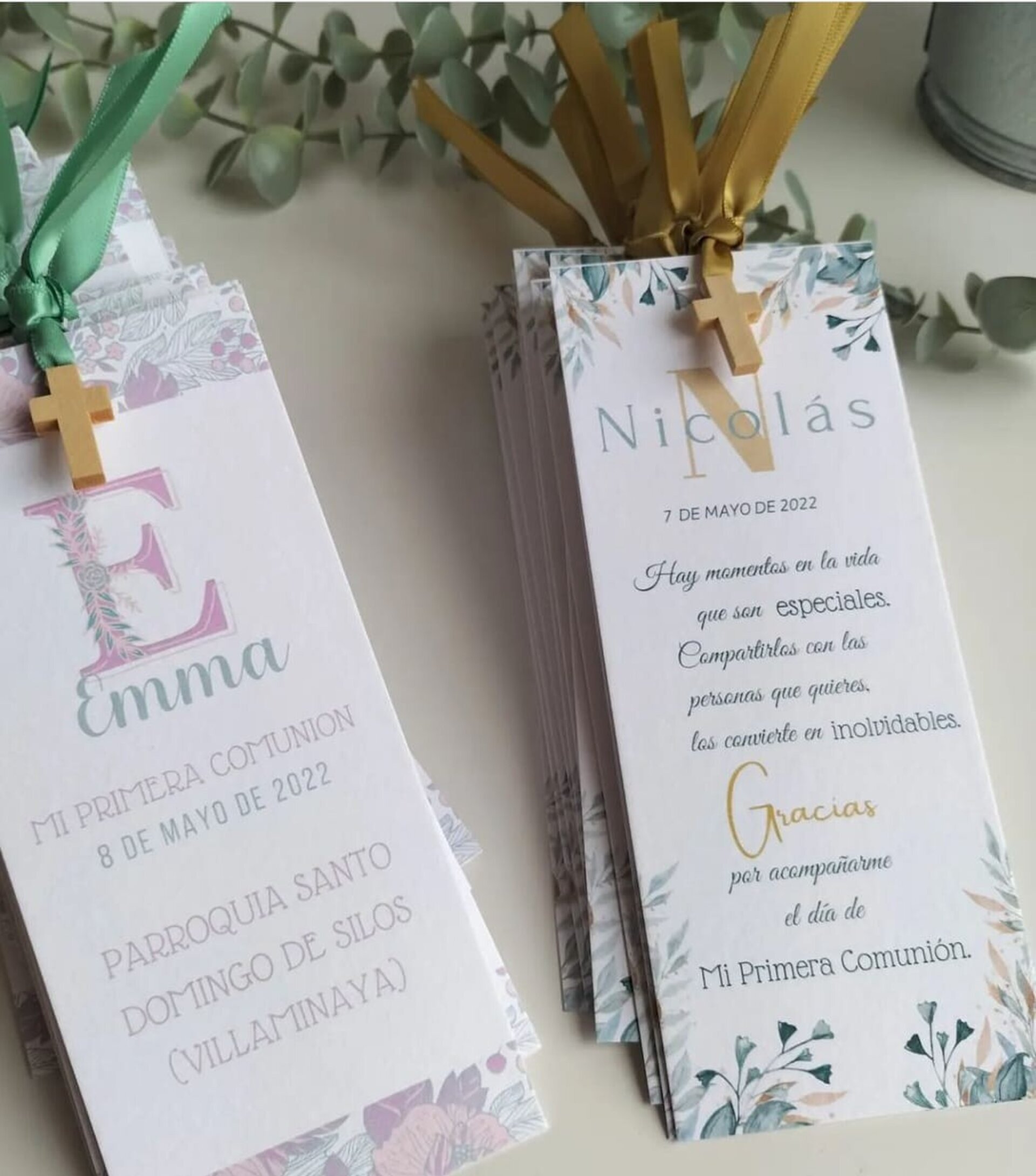 Recordatorios Comunión Personalizados Cruz de Madera - 2
