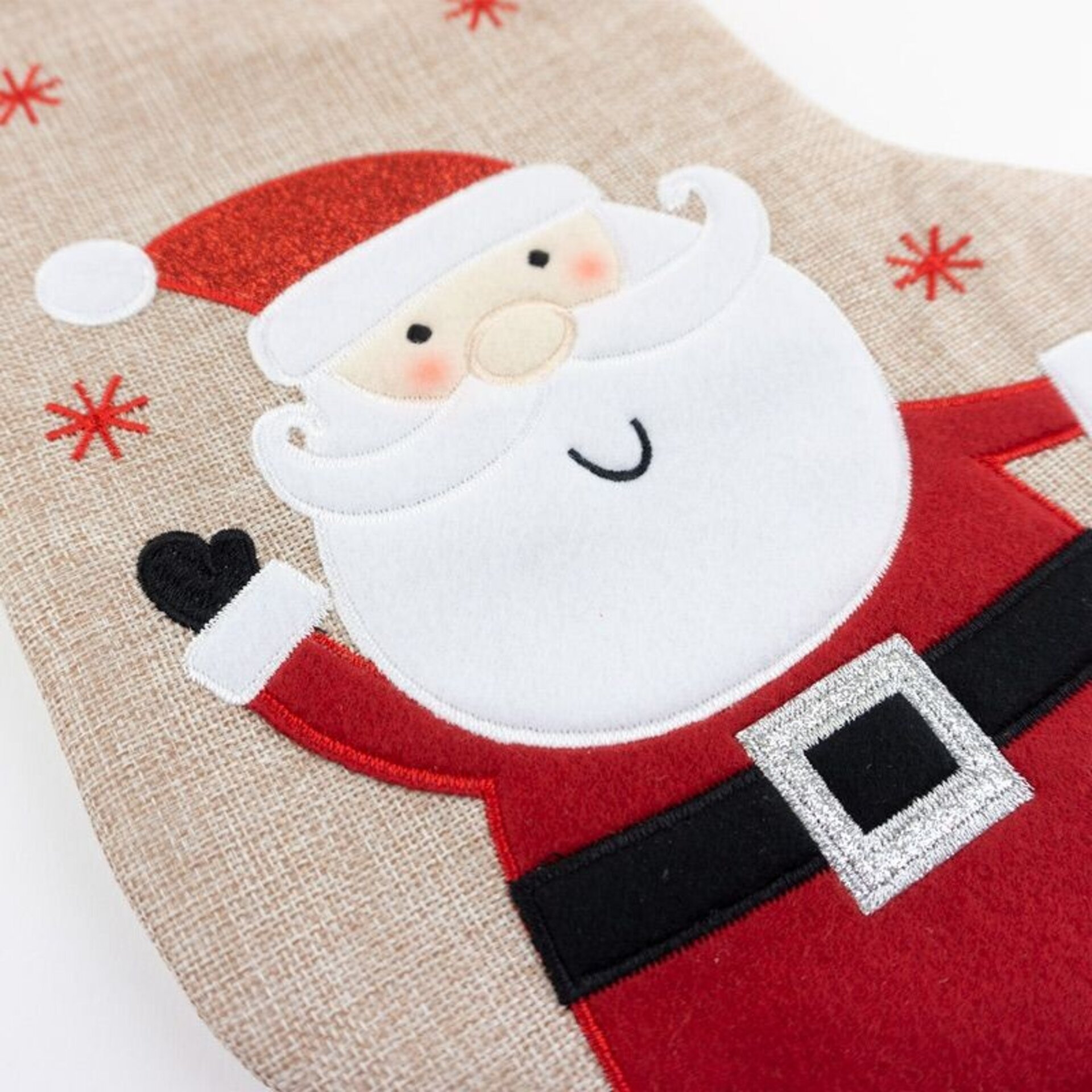 Calcetín Premium Yute Navidad Papá Noel personalizado - 2