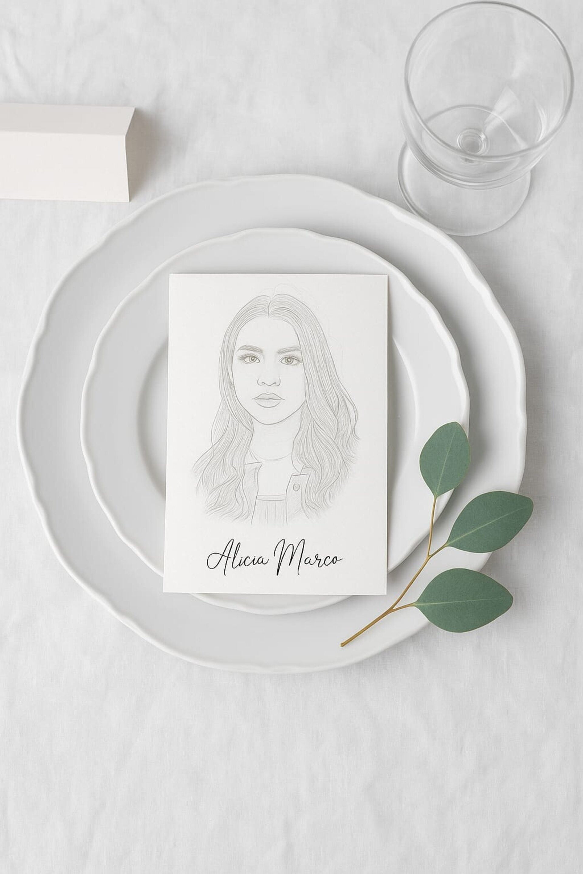 Ilustración personalizada a lápiz 10×15 – Detalle especial y marcasitio - 3