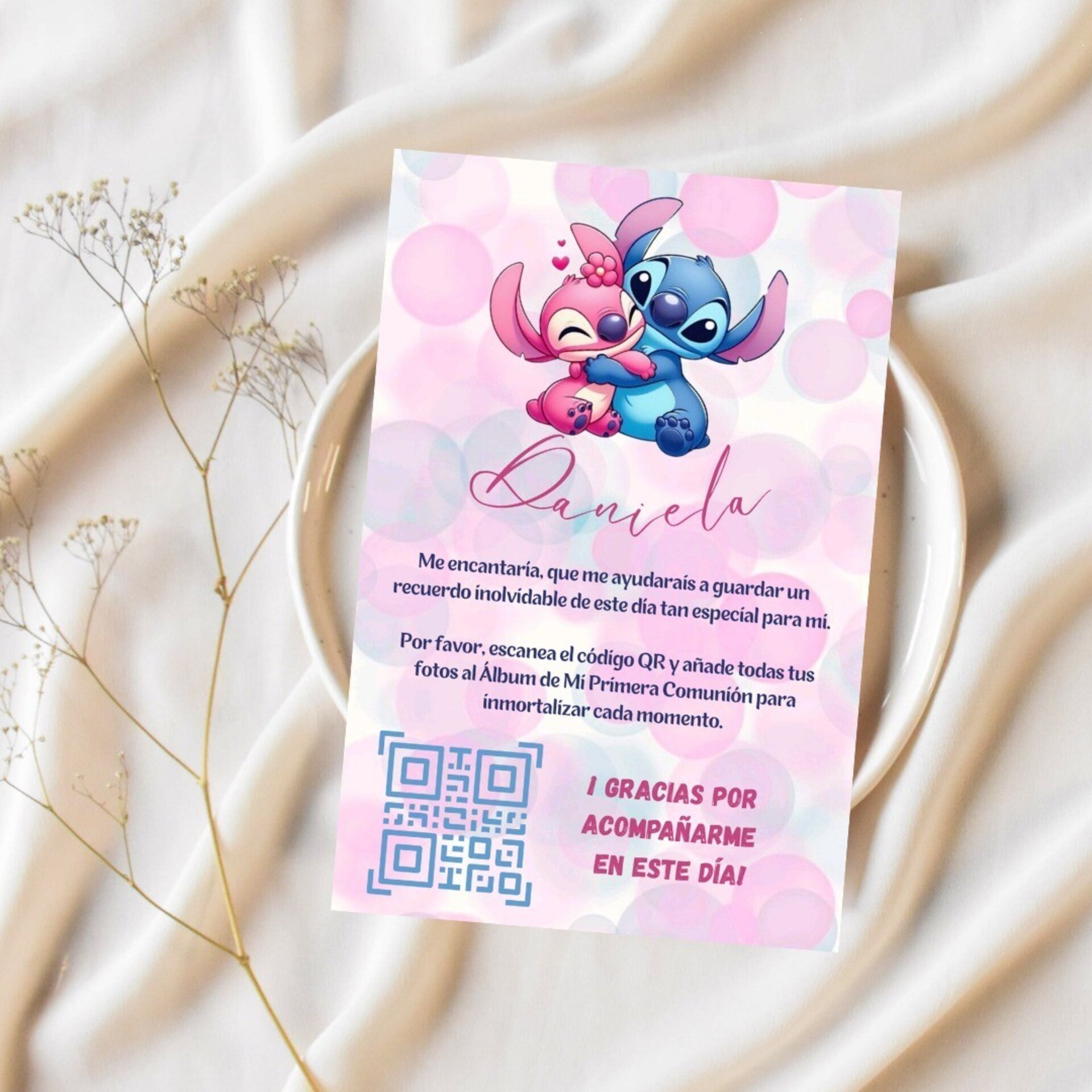 Tarjetas de Comunión con QR – Álbum colaborativo- Varios Diseños - 9