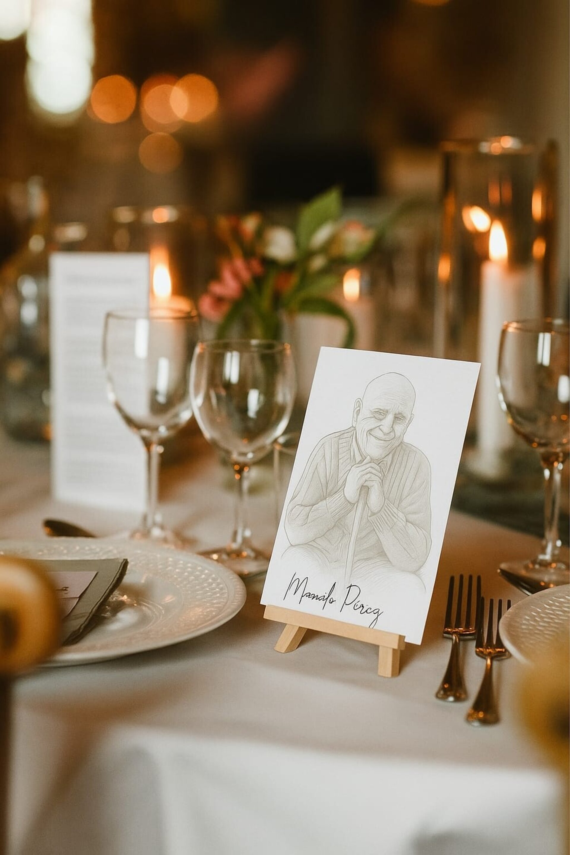 Ilustración personalizada a lápiz 10×15 – Detalle especial y marcasitio - 2