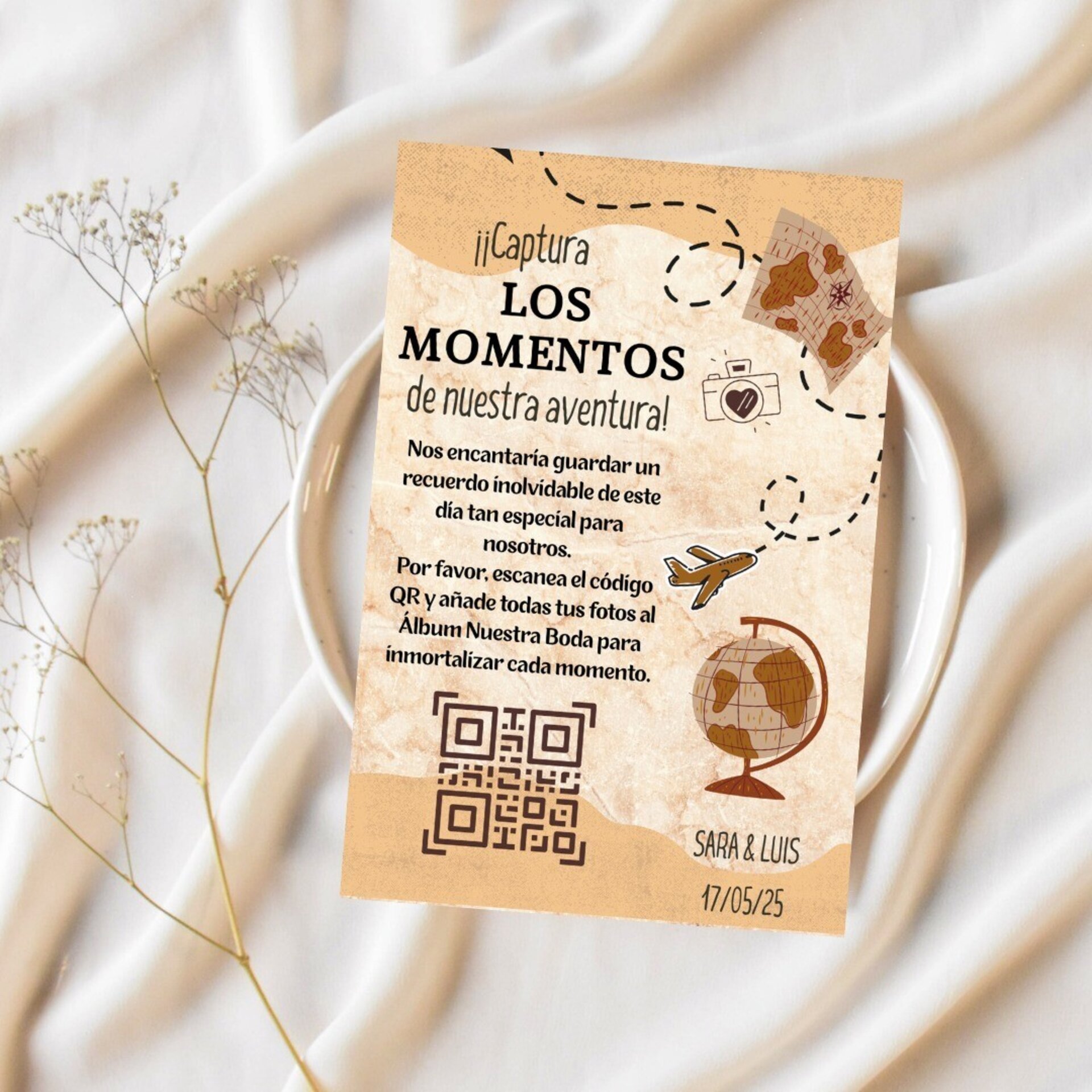 Tarjetas de Boda con QR – Álbum colaborativo- Varios Diseños - 7