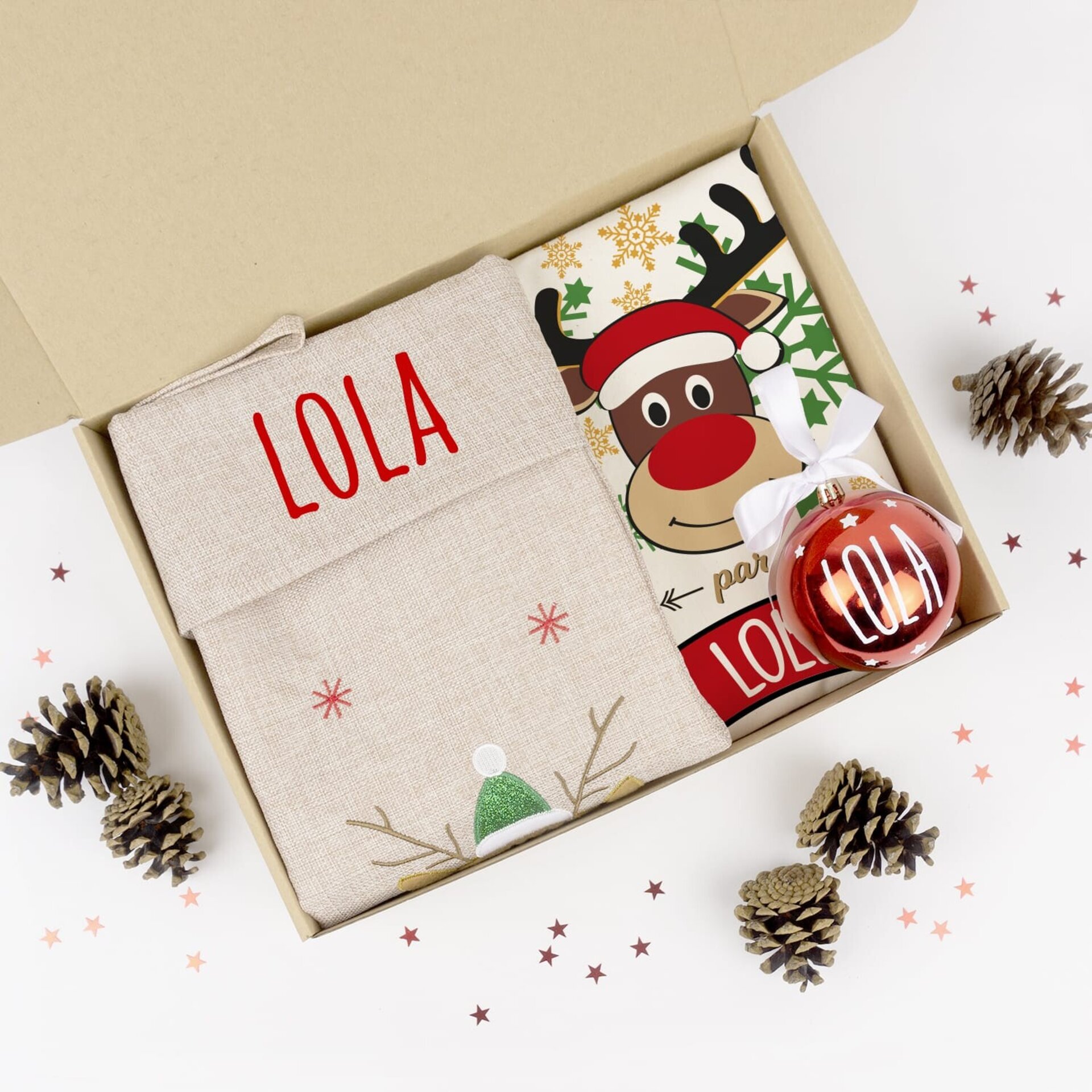 Caja Navidad Infantil Reno Personalizada - 2