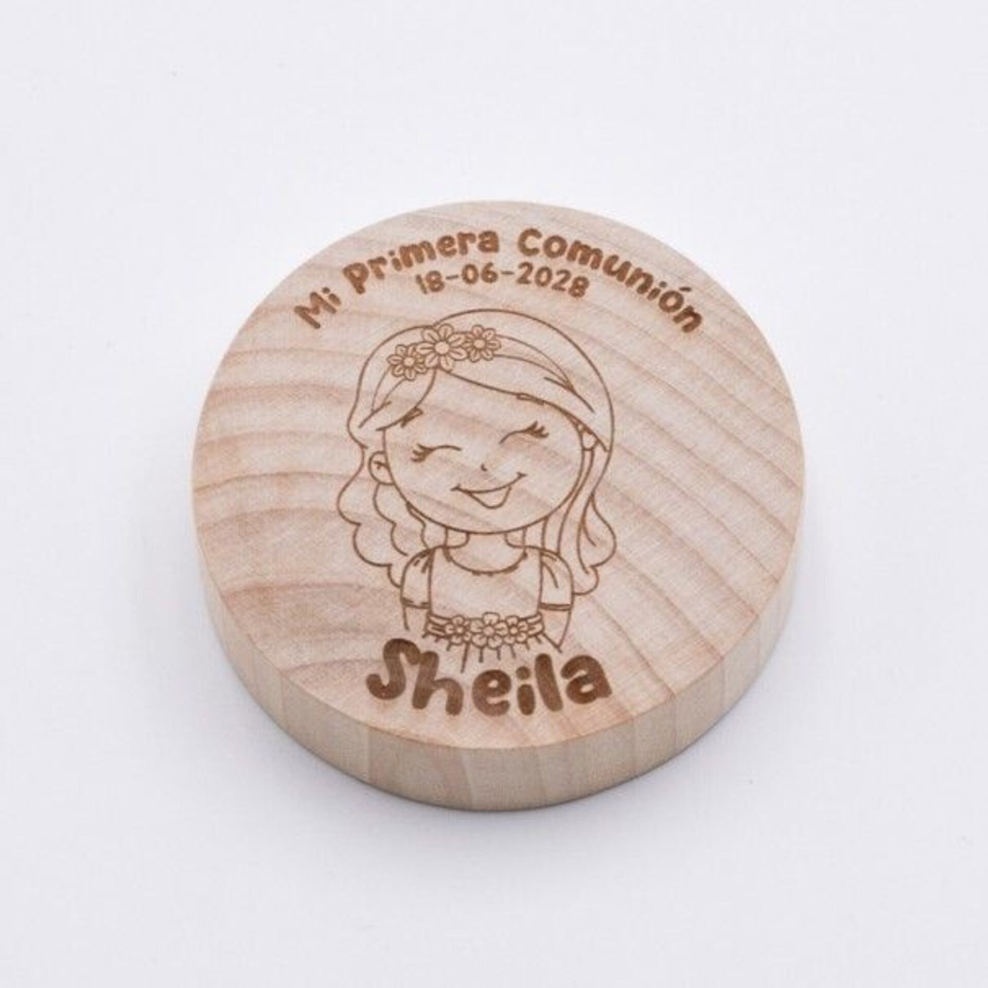 Abridor Madera Personalizado Comunión Niña - 3