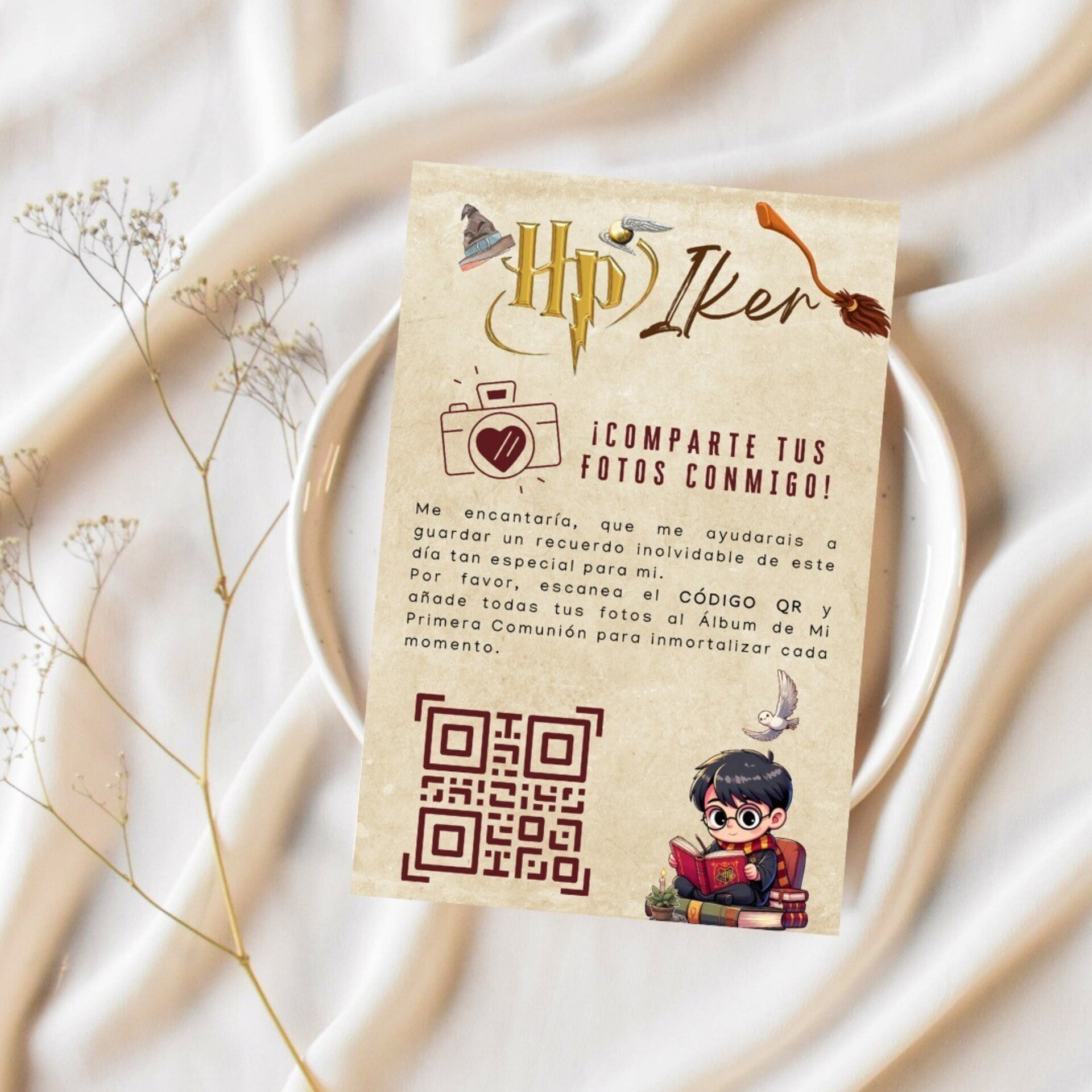 Tarjetas de Comunión con QR – Álbum colaborativo- Varios Diseños - 10