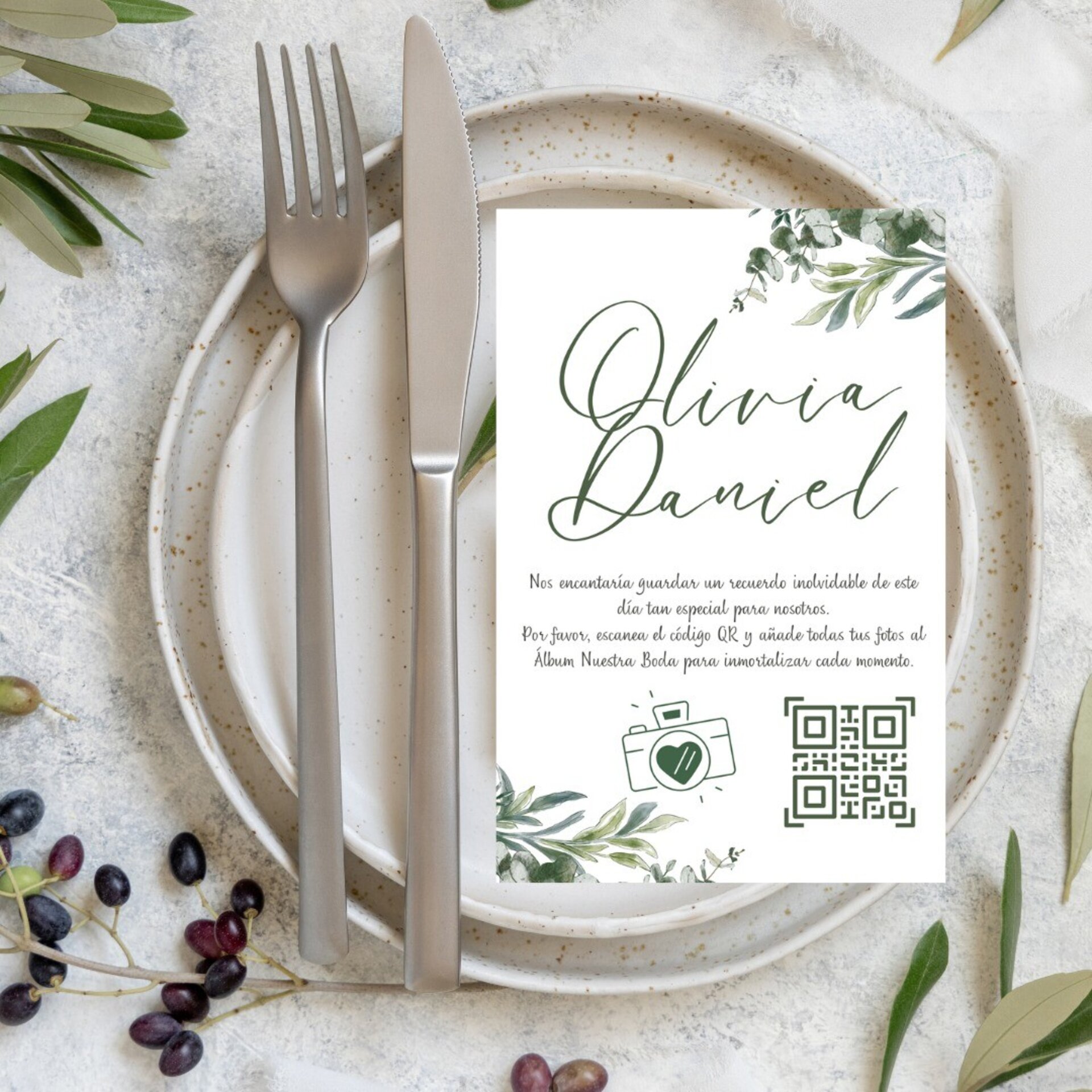 Tarjetas de Boda con QR – Álbum colaborativo- Varios Diseños - 4