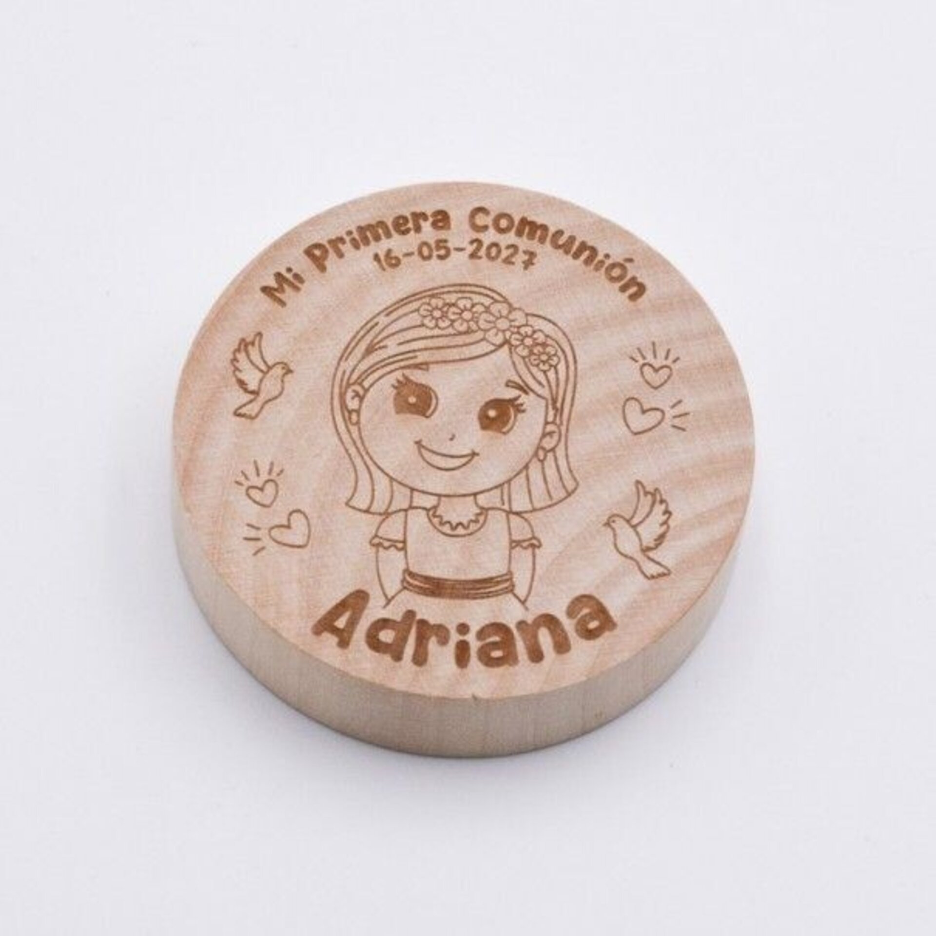 Abridor Madera Personalizado Comunión Niña - 5